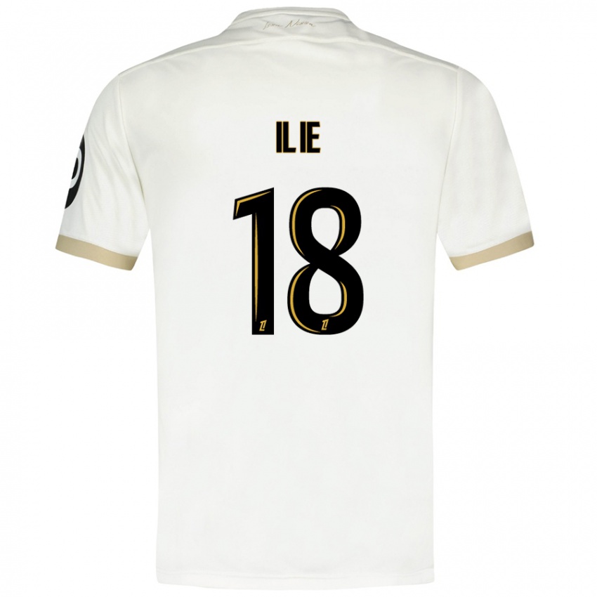 Enfant Maillot Rareș Ilie #18 Blanc Doré Tenues Extérieur 2024/25 T-Shirt Belgique