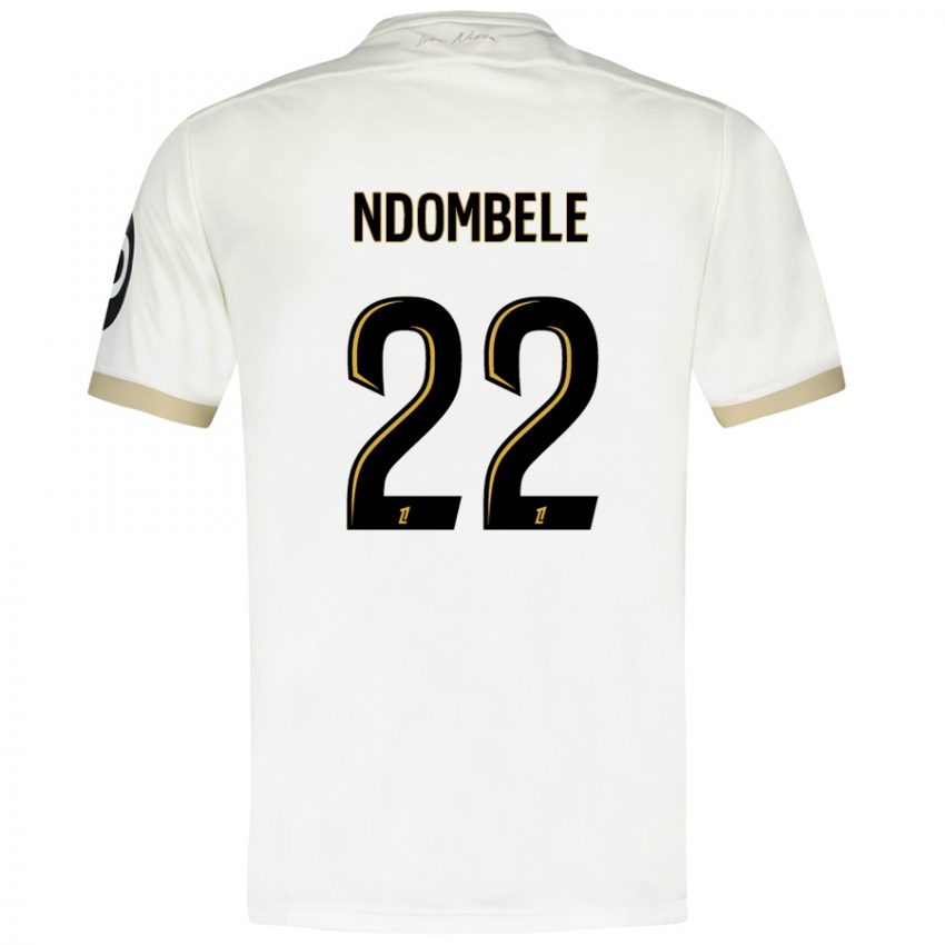 Kinderen Tanguy Ndombele #22 Wit Goud Uitshirt Uittenue 2024/25 T-Shirt België