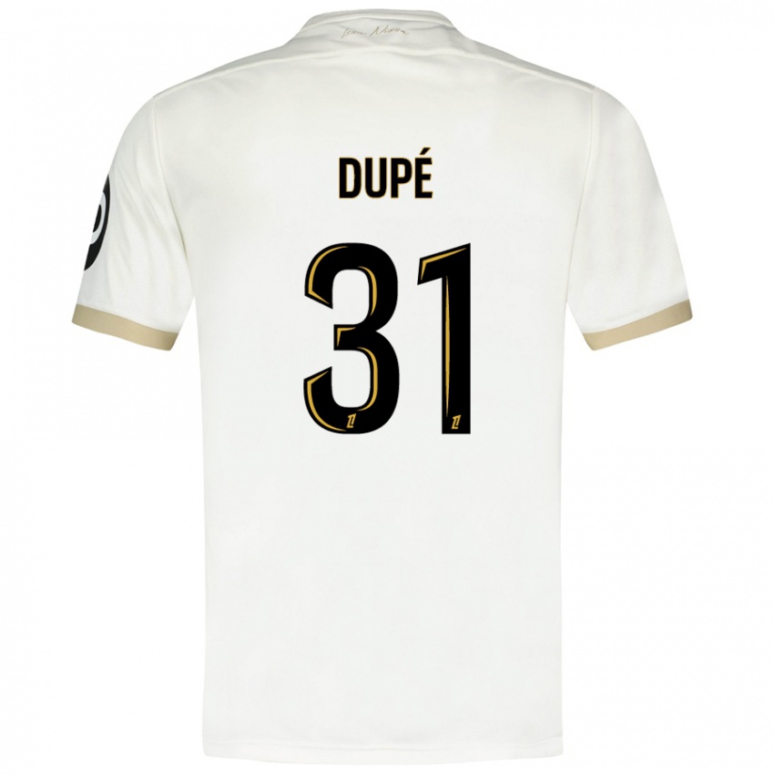 Kinderen Maxime Dupé #31 Wit Goud Uitshirt Uittenue 2024/25 T-Shirt België