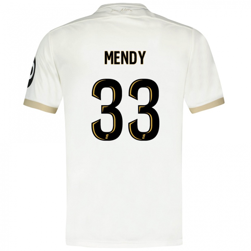 Kinderen Antoine Mendy #33 Wit Goud Uitshirt Uittenue 2024/25 T-Shirt België