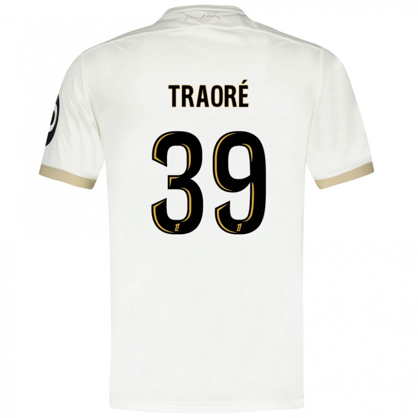 Enfant Maillot Daouda Traoré #39 Blanc Doré Tenues Extérieur 2024/25 T-Shirt Belgique