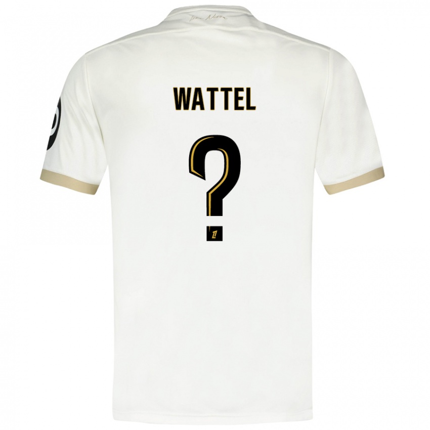 Enfant Maillot Sami Wattel #0 Blanc Doré Tenues Extérieur 2024/25 T-Shirt Belgique