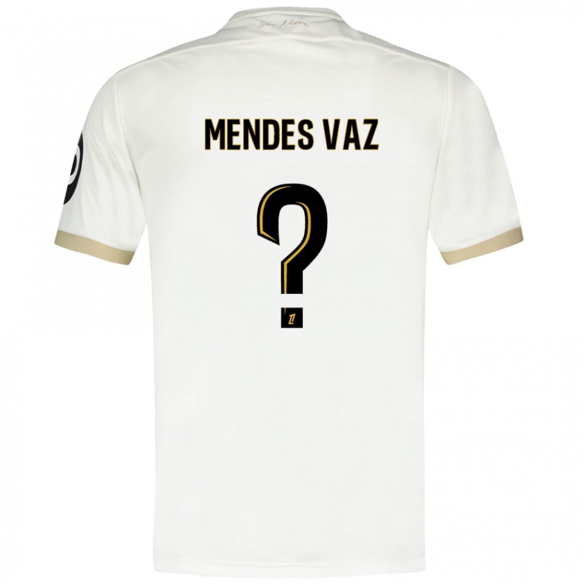 Enfant Maillot Hernâni Mendes Vaz #0 Blanc Doré Tenues Extérieur 2024/25 T-Shirt Belgique