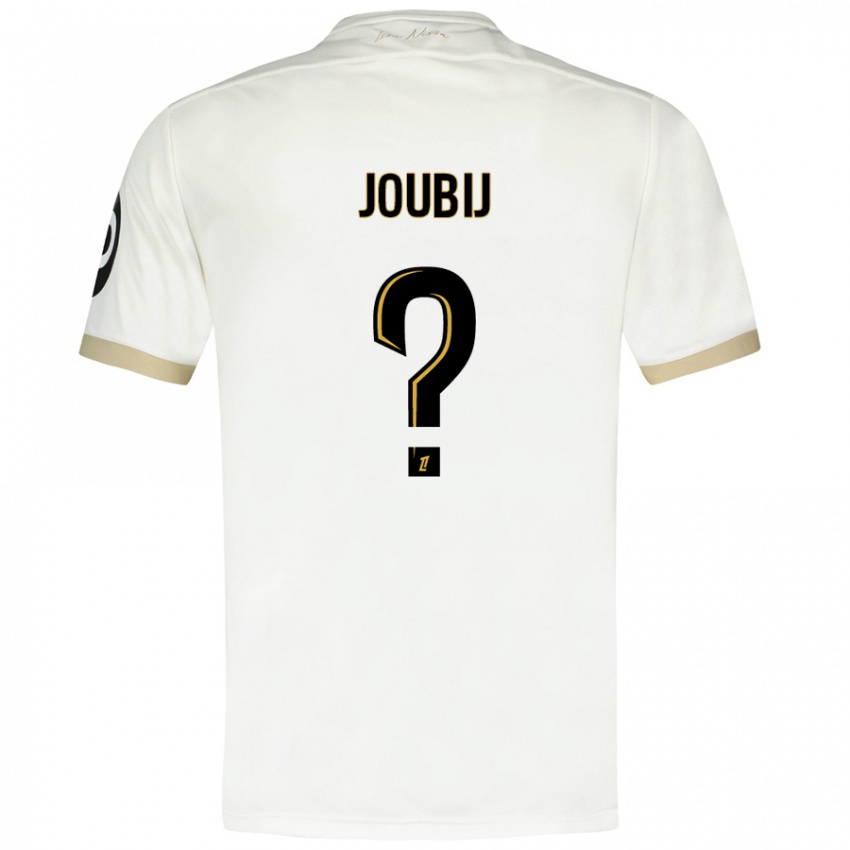 Enfant Maillot Neil Joubij #0 Blanc Doré Tenues Extérieur 2024/25 T-Shirt Belgique