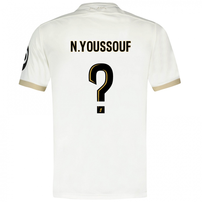 Kinderen Naké Youssouf #0 Wit Goud Uitshirt Uittenue 2024/25 T-Shirt België