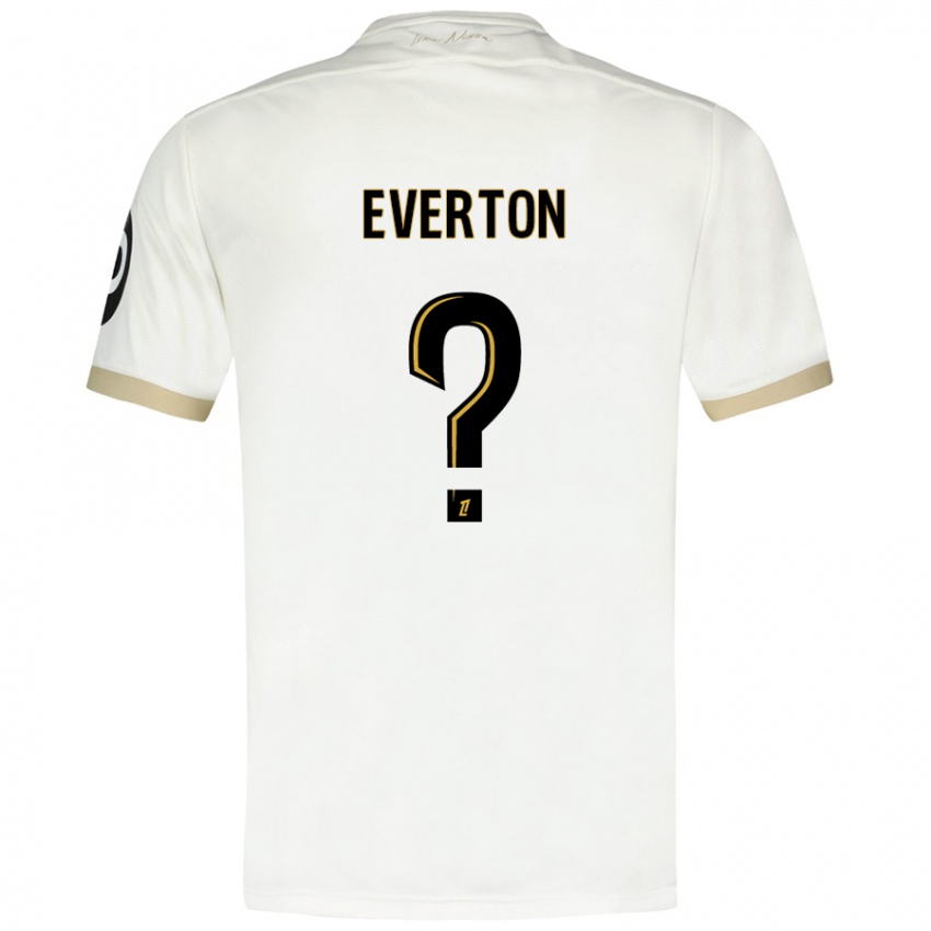 Kinderen Everton #0 Wit Goud Uitshirt Uittenue 2024/25 T-Shirt België