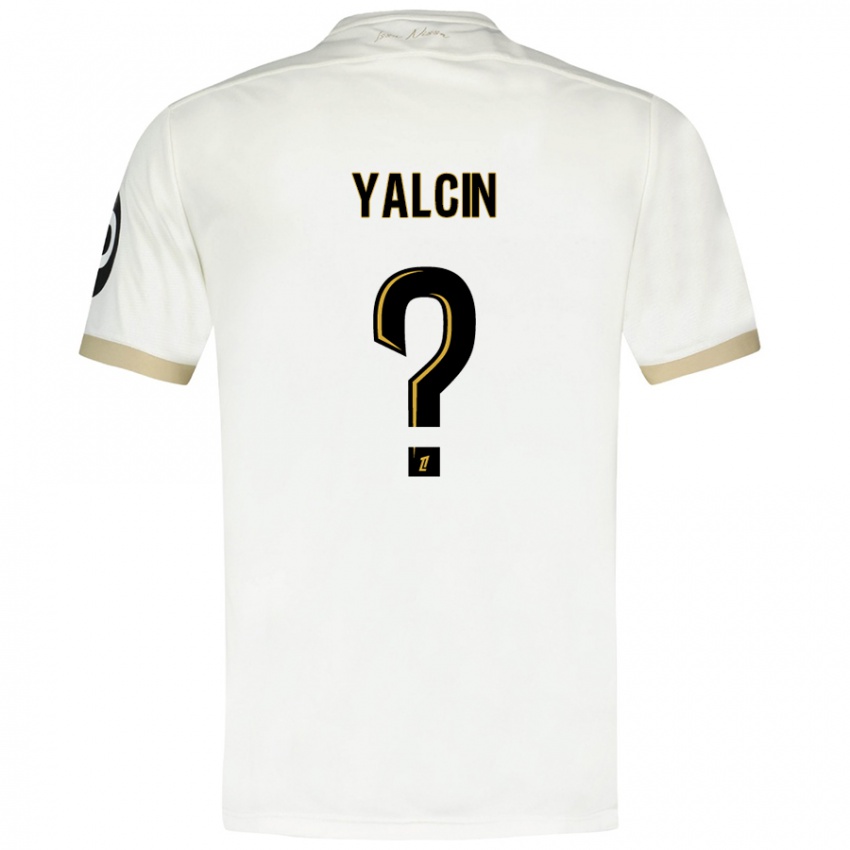 Enfant Maillot Noah Yalcin #0 Blanc Doré Tenues Extérieur 2024/25 T-Shirt Belgique