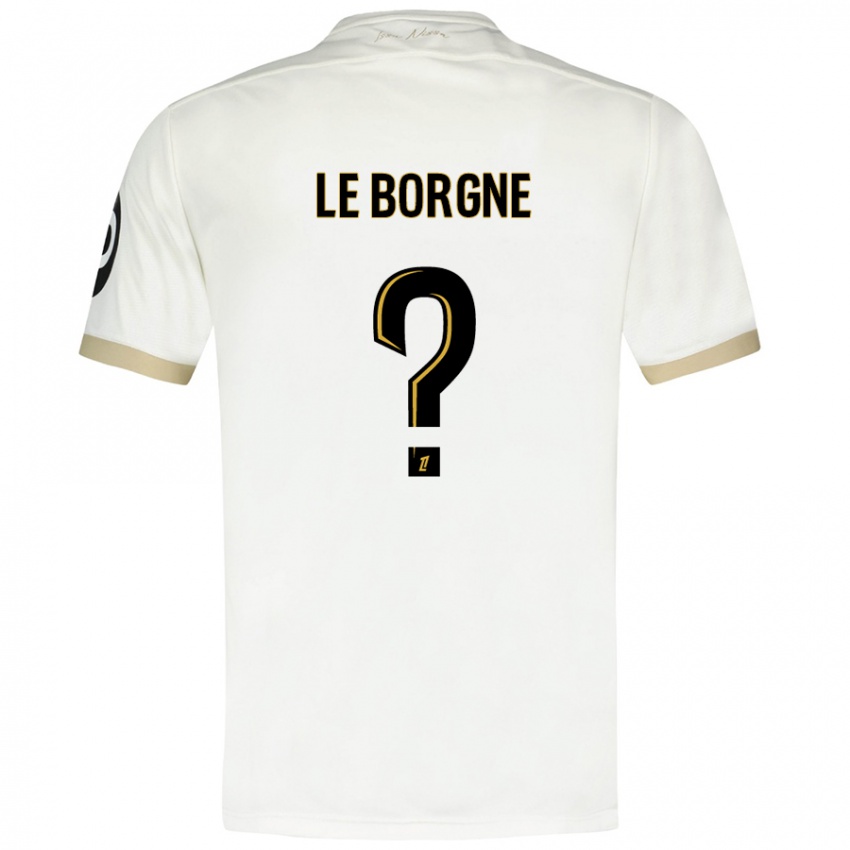 Enfant Maillot Andréa Le Borgne #0 Blanc Doré Tenues Extérieur 2024/25 T-Shirt Belgique