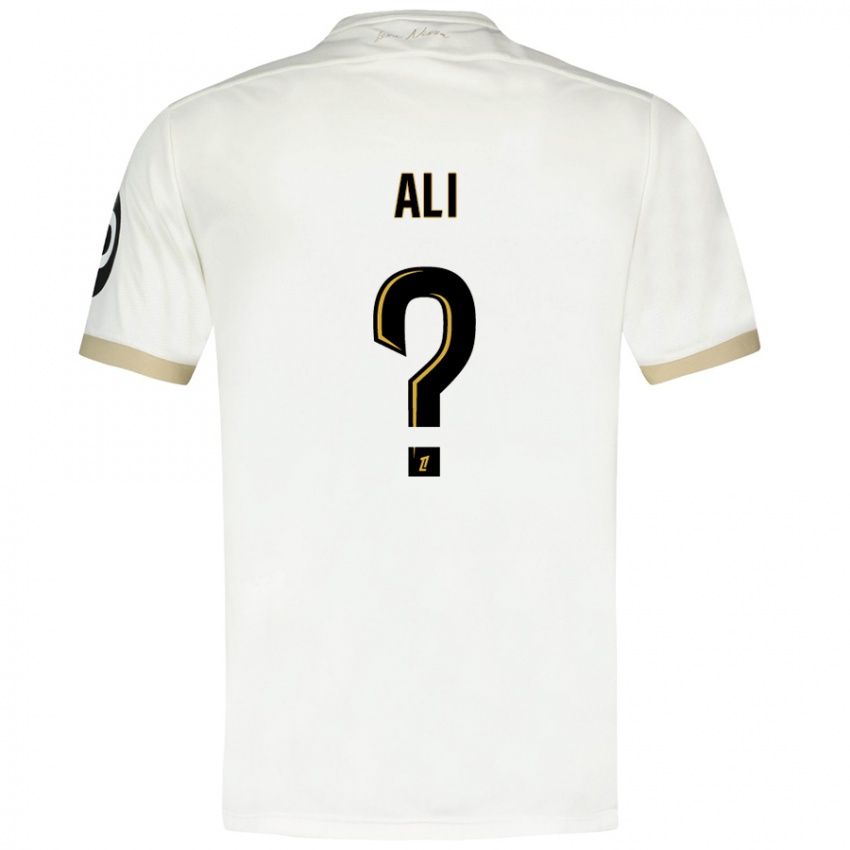 Enfant Maillot Kéfren Ali #0 Blanc Doré Tenues Extérieur 2024/25 T-Shirt Belgique