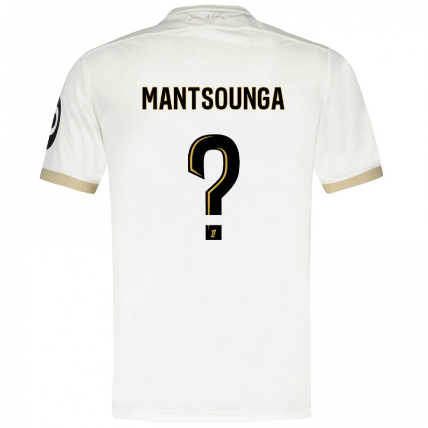 Enfant Maillot Brad-Hamilton Mantsounga #0 Blanc Doré Tenues Extérieur 2024/25 T-Shirt Belgique