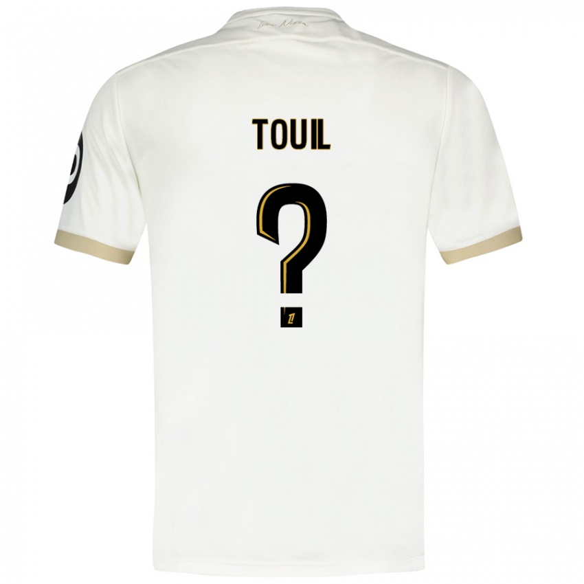 Enfant Maillot Yanis Touil #0 Blanc Doré Tenues Extérieur 2024/25 T-Shirt Belgique