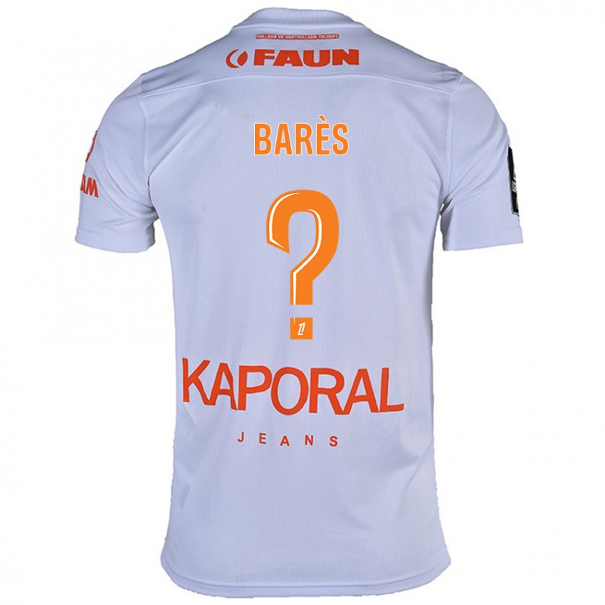 Kinderen Gabriel Barès #0 Wit Uitshirt Uittenue 2024/25 T-Shirt België