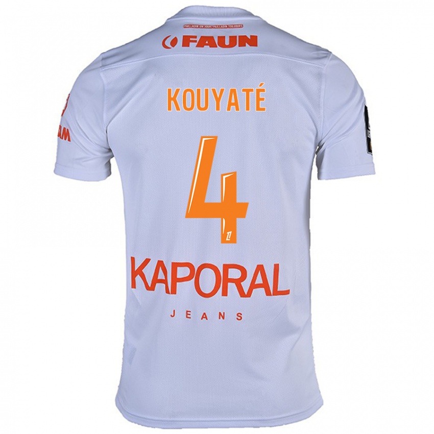 Kinderen Kiki Kouyaté #4 Wit Uitshirt Uittenue 2024/25 T-Shirt België