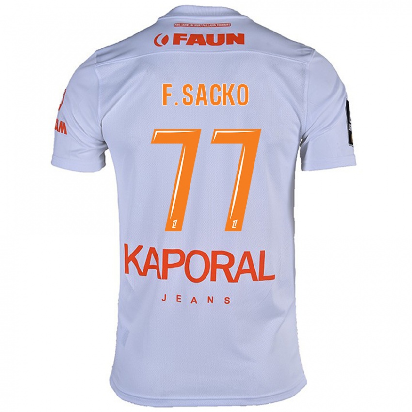 Kinderen Falaye Sacko #77 Wit Uitshirt Uittenue 2024/25 T-Shirt België