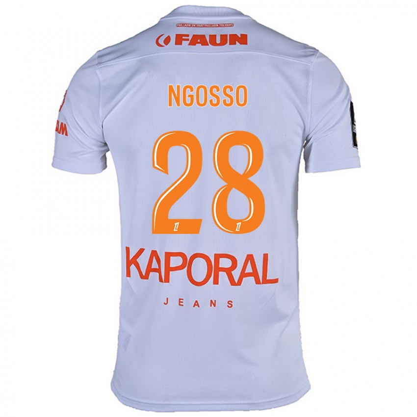 Kinderen Glenn Ngosso #28 Wit Uitshirt Uittenue 2024/25 T-Shirt België