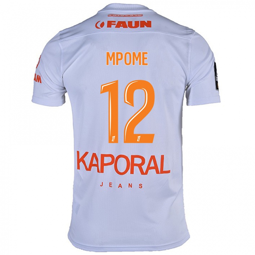 Kinderen Maelys Mpomé #12 Wit Uitshirt Uittenue 2024/25 T-Shirt België