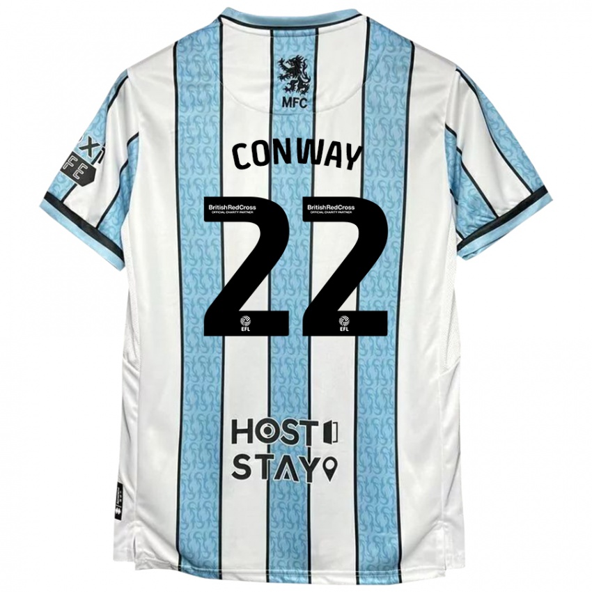 Kinderen Tommy Conway #22 Witblauw Uitshirt Uittenue 2024/25 T-Shirt België