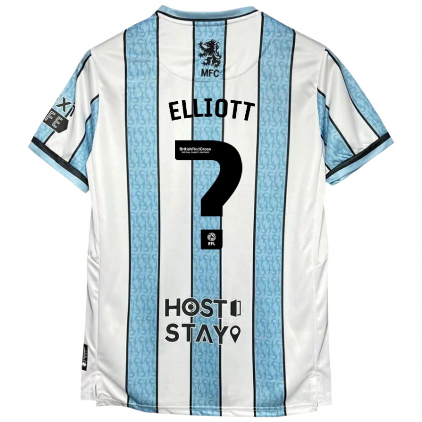 Kinderen Felix Elliott #0 Witblauw Uitshirt Uittenue 2024/25 T-Shirt België