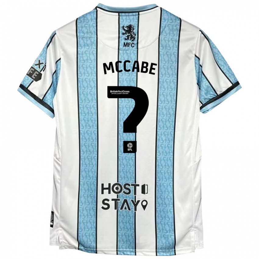 Kinderen Iain Mccabe #0 Witblauw Uitshirt Uittenue 2024/25 T-Shirt België