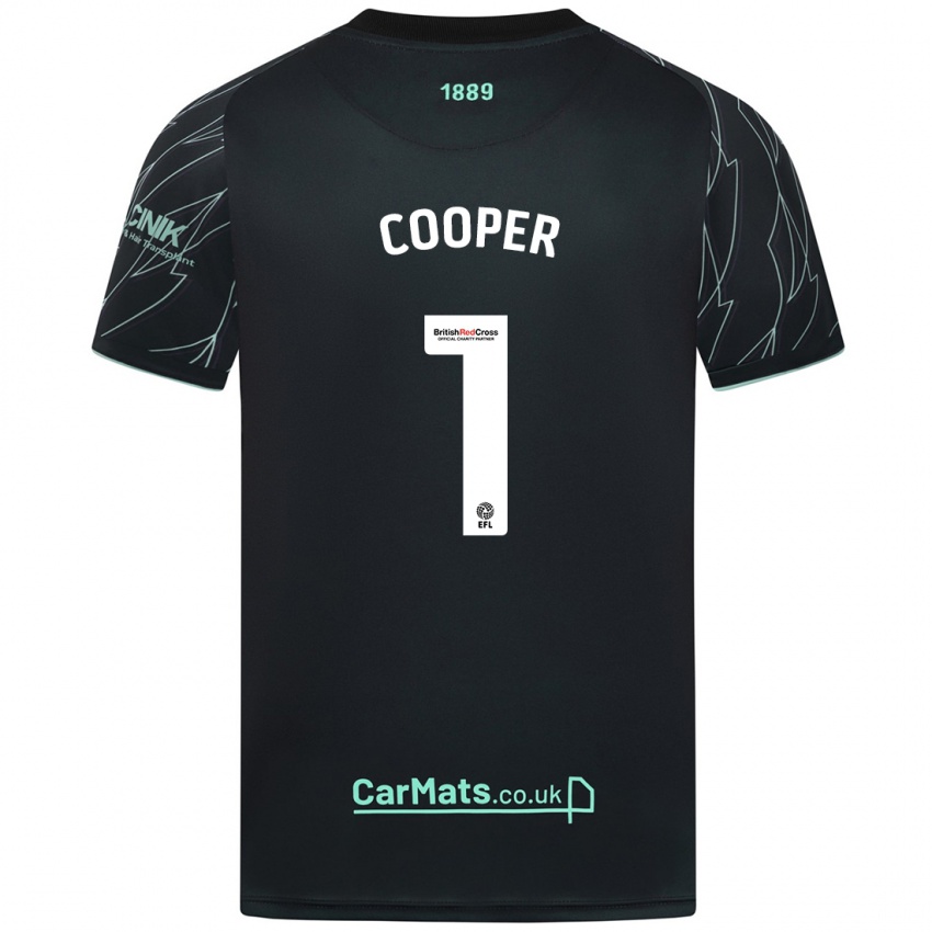 Enfant Maillot Michael Cooper #1 Noir Vert Tenues Extérieur 2024/25 T-Shirt Belgique