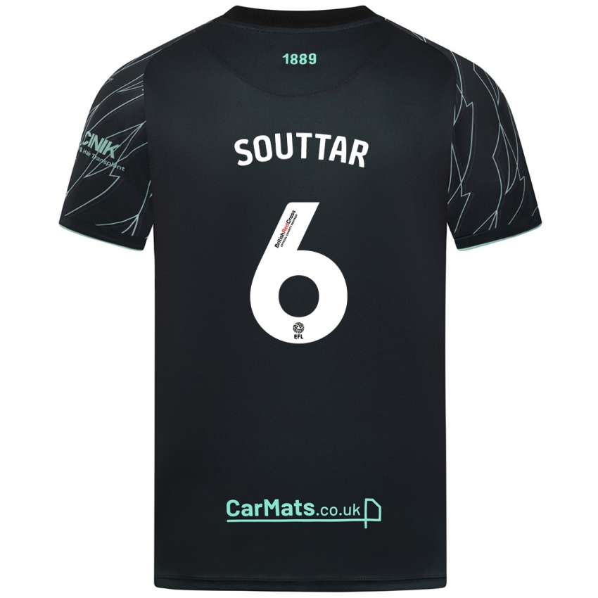 Kinderen Harry Souttar #6 Zwart Groen Uitshirt Uittenue 2024/25 T-Shirt België