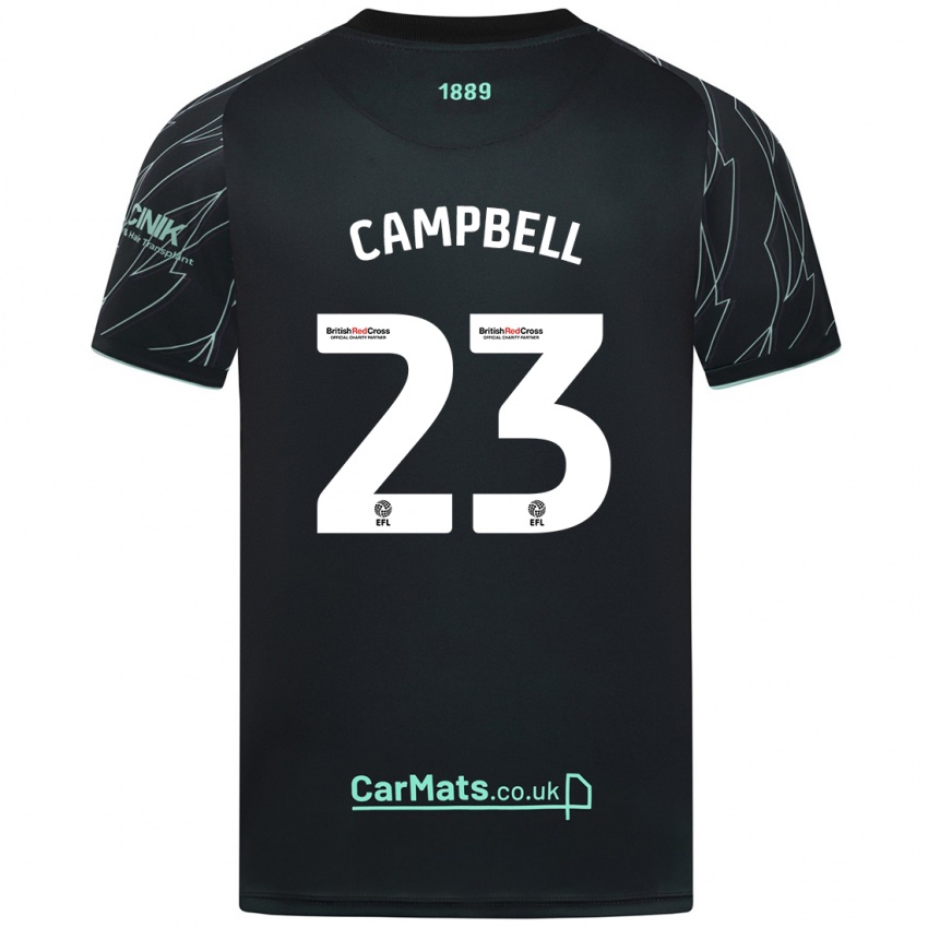 Enfant Maillot Tyrese Campbell #23 Noir Vert Tenues Extérieur 2024/25 T-Shirt Belgique