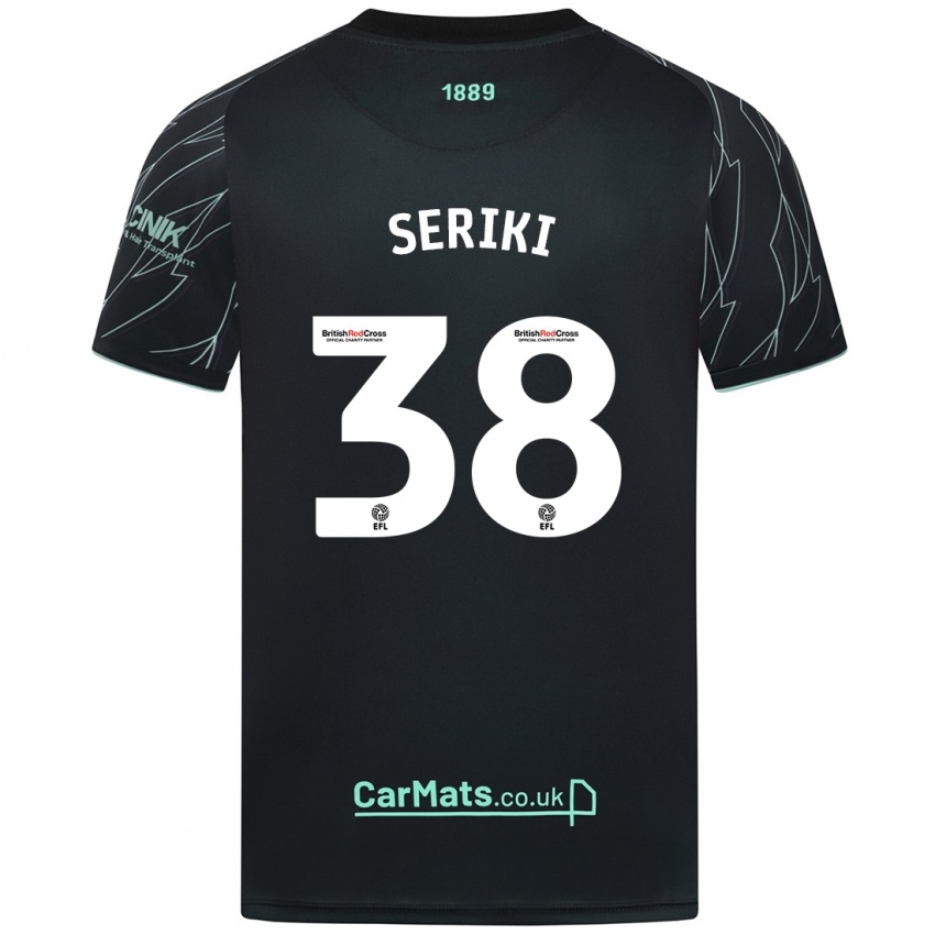 Kinderen Femi Seriki #38 Zwart Groen Uitshirt Uittenue 2024/25 T-Shirt België