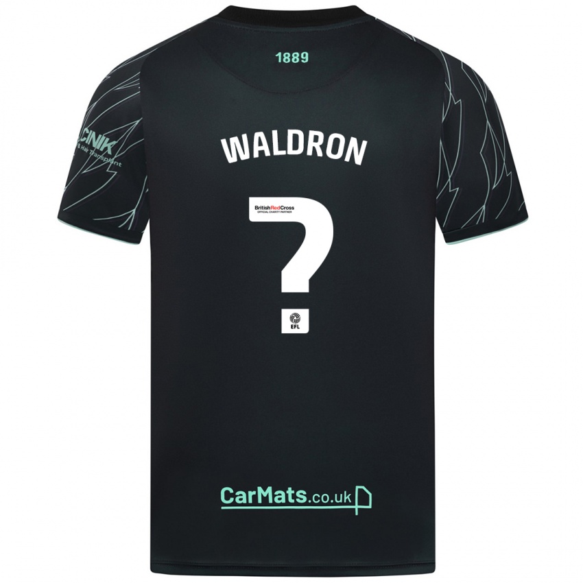 Enfant Maillot Jack Waldron #0 Noir Vert Tenues Extérieur 2024/25 T-Shirt Belgique