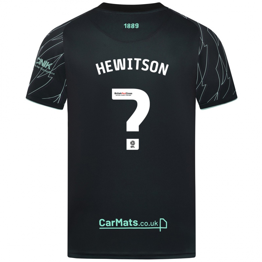 Enfant Maillot Coby Hewitson #0 Noir Vert Tenues Extérieur 2024/25 T-Shirt Belgique