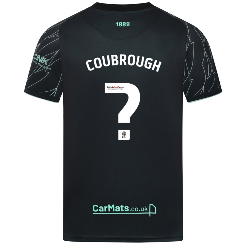 Enfant Maillot Arlo Coubrough #0 Noir Vert Tenues Extérieur 2024/25 T-Shirt Belgique