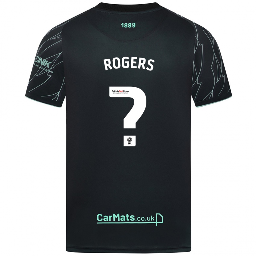 Enfant Maillot Sian Rogers #0 Noir Vert Tenues Extérieur 2024/25 T-Shirt Belgique