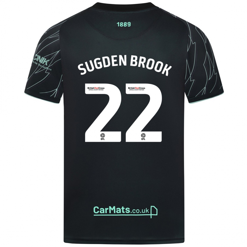 Enfant Maillot Darcie Sugden-Brook #22 Noir Vert Tenues Extérieur 2024/25 T-Shirt Belgique