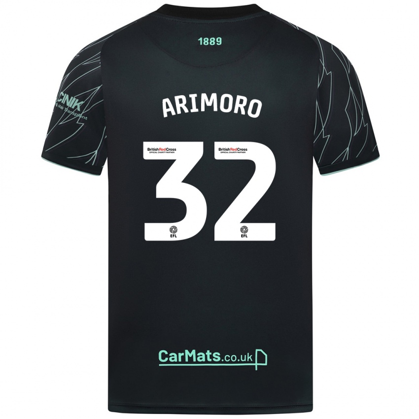 Enfant Maillot Juliet Khinde Adebowale-Arimoro #32 Noir Vert Tenues Extérieur 2024/25 T-Shirt Belgique