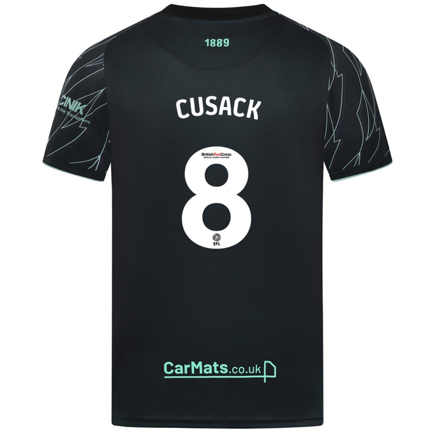 Enfant Maillot Maddy Cusack † #8 Noir Vert Tenues Extérieur 2024/25 T-Shirt Belgique