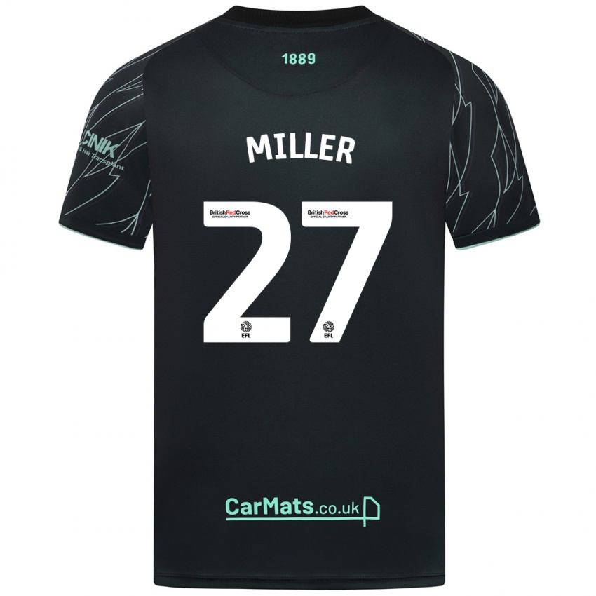 Enfant Maillot Lara Miller #27 Noir Vert Tenues Extérieur 2024/25 T-Shirt Belgique