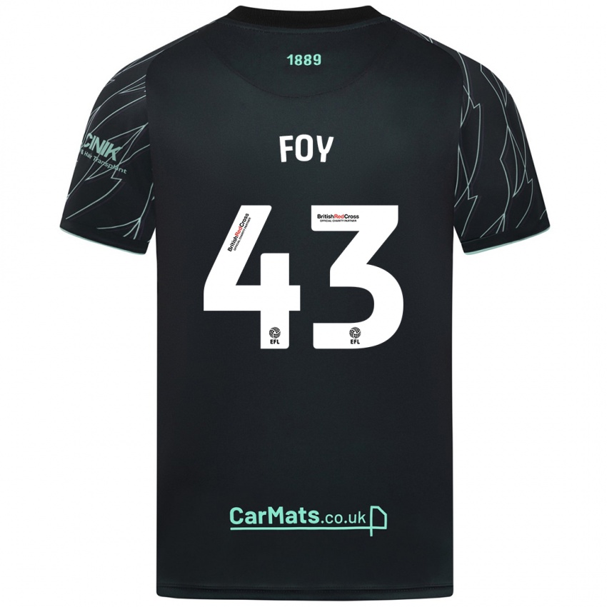 Kinderen Gus Foy #43 Zwart Groen Uitshirt Uittenue 2024/25 T-Shirt België