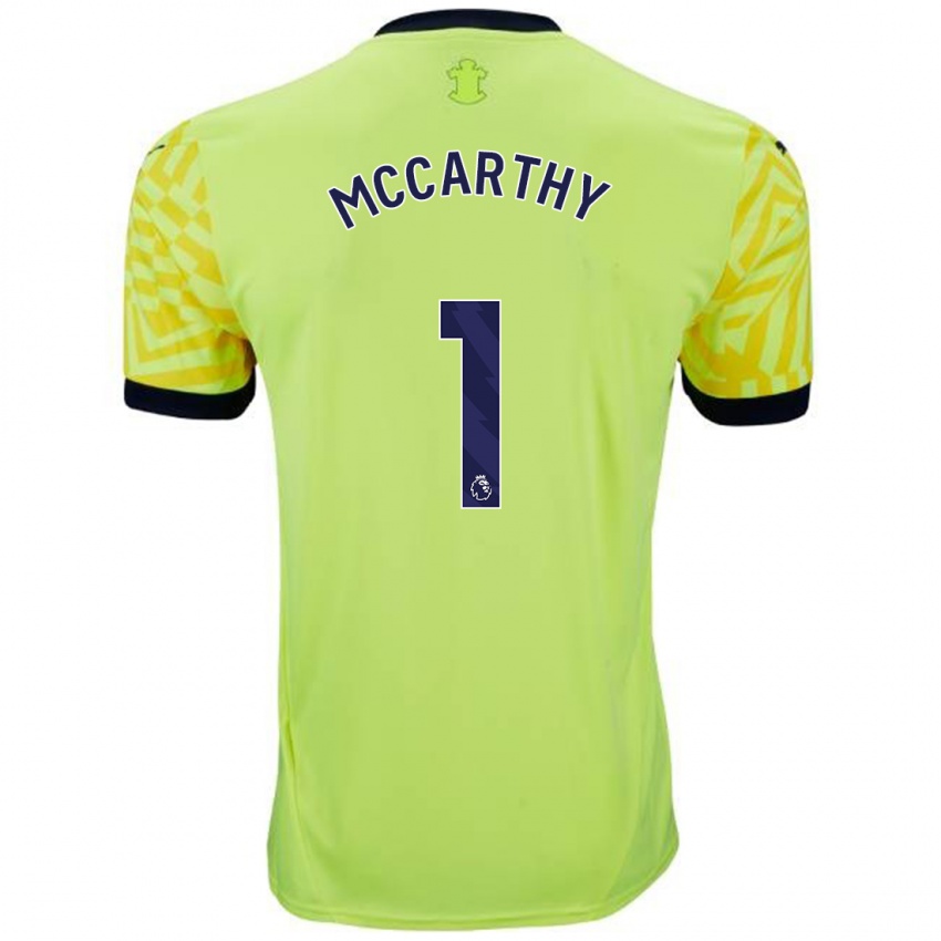 Enfant Maillot Alex Mccarthy #1 Jaune Tenues Extérieur 2024/25 T-Shirt Belgique