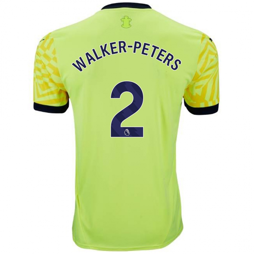 Enfant Maillot Kyle Walker-Peters #2 Jaune Tenues Extérieur 2024/25 T-Shirt Belgique