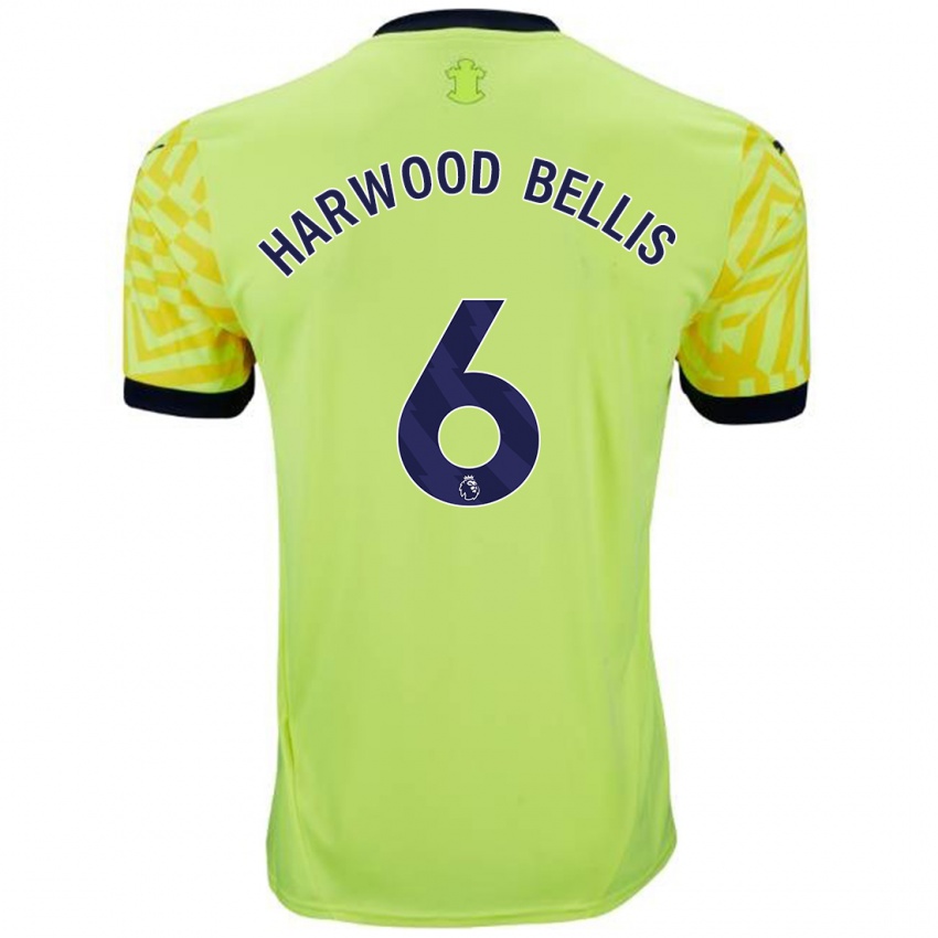 Enfant Maillot Taylor Harwood-Bellis #6 Jaune Tenues Extérieur 2024/25 T-Shirt Belgique