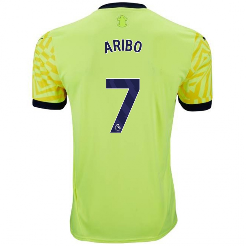 Kinderen Joe Aribo #7 Geel Uitshirt Uittenue 2024/25 T-Shirt België