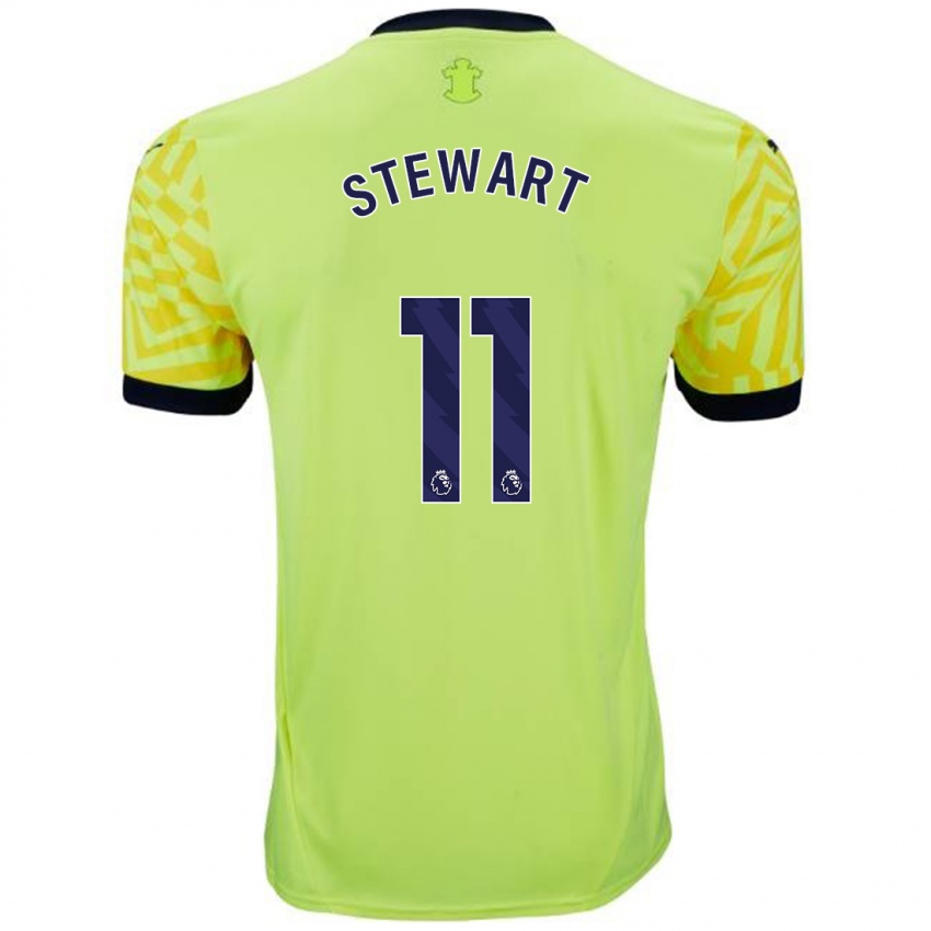 Kinderen Ross Stewart #11 Geel Uitshirt Uittenue 2024/25 T-Shirt België