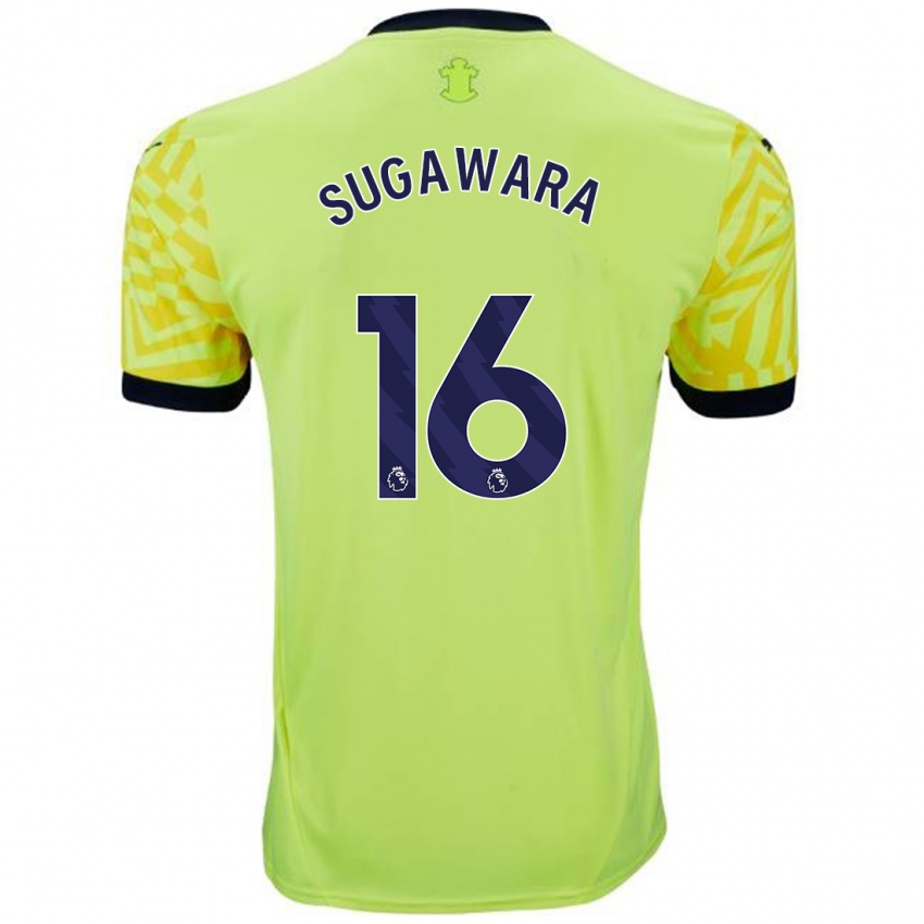 Enfant Maillot Yukinari Sugawara #16 Jaune Tenues Extérieur 2024/25 T-Shirt Belgique