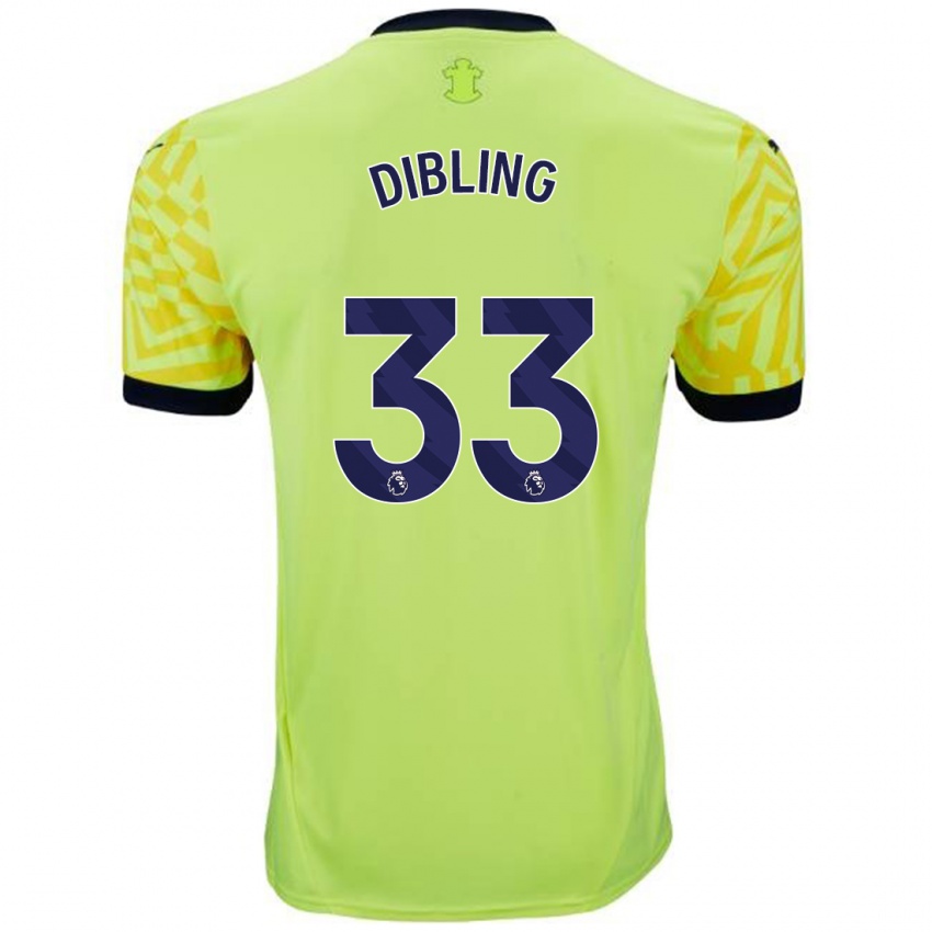 Enfant Maillot Tyler Dibling #33 Jaune Tenues Extérieur 2024/25 T-Shirt Belgique