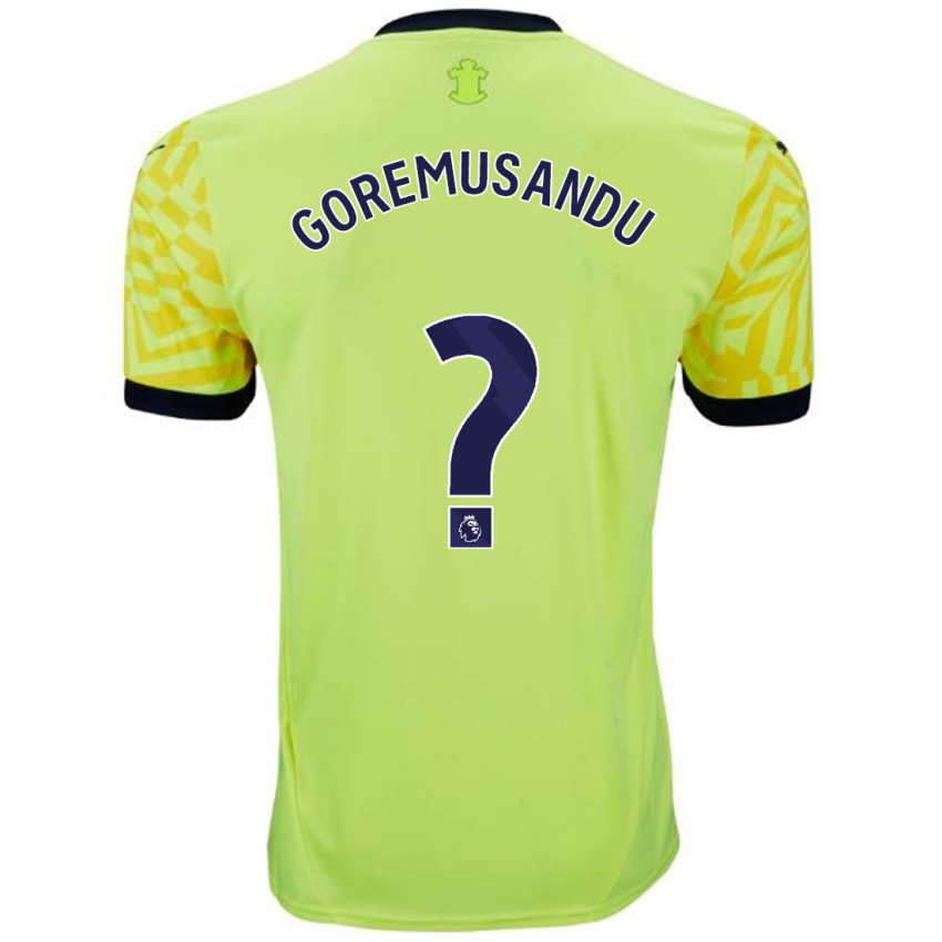 Enfant Maillot Tino Goremusandu #0 Jaune Tenues Extérieur 2024/25 T-Shirt Belgique