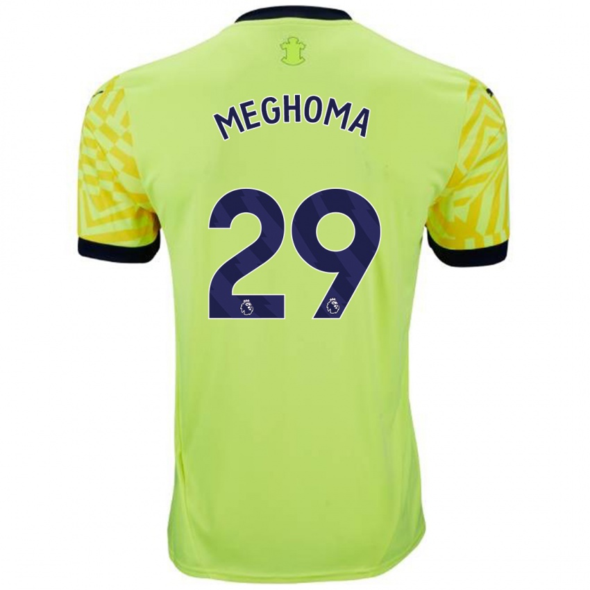 Enfant Maillot Jayden Meghoma #29 Jaune Tenues Extérieur 2024/25 T-Shirt Belgique