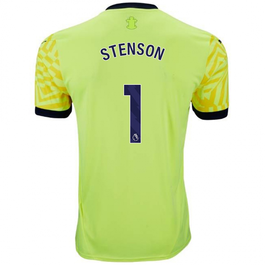 Enfant Maillot Fran Stenson #1 Jaune Tenues Extérieur 2024/25 T-Shirt Belgique