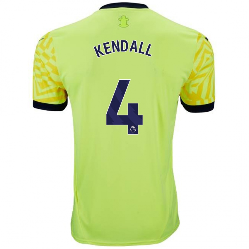 Enfant Maillot Lucia Kendall #4 Jaune Tenues Extérieur 2024/25 T-Shirt Belgique