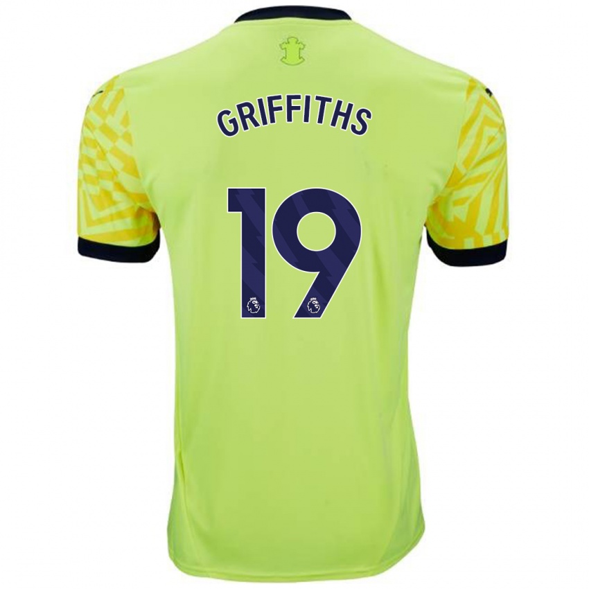 Enfant Maillot Alice Griffiths #19 Jaune Tenues Extérieur 2024/25 T-Shirt Belgique