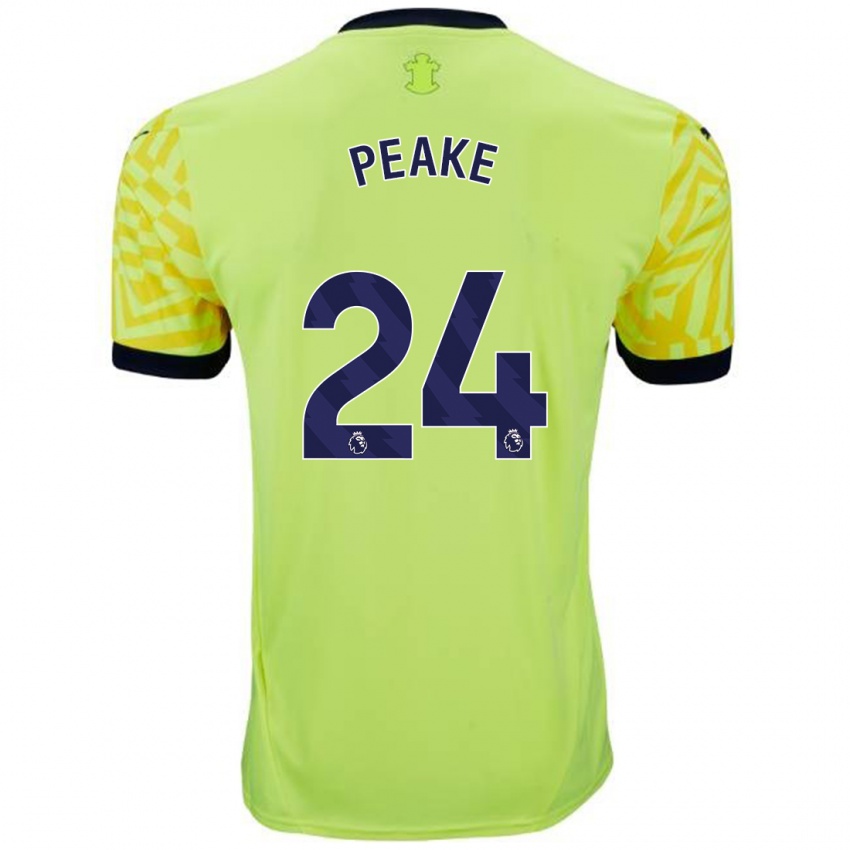 Enfant Maillot Paige Peake #24 Jaune Tenues Extérieur 2024/25 T-Shirt Belgique