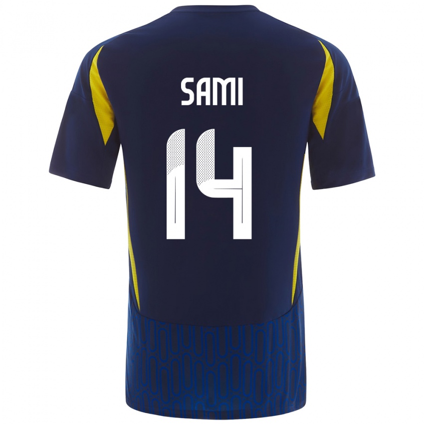 Kinderen Sami Al-Najei #14 Blauw Geel Uitshirt Uittenue 2024/25 T-Shirt België